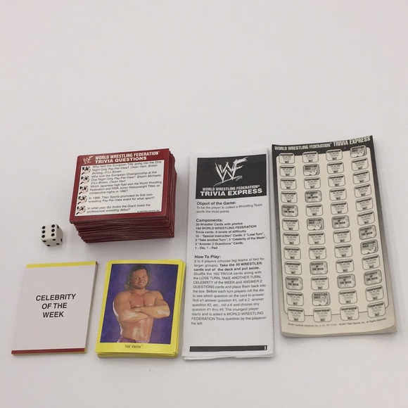Vintage WWF World Wrestling Federation Trivia Game 1999 in Storage Tin - Picture 11 of 11